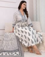 Women Printed A-Line Kurta Set - Image 3