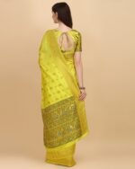 Floral Print Silk Saree - Image 3
