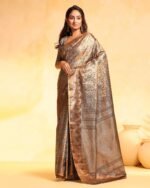 Women Zari Woven Saree with Tassels