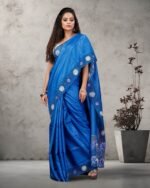 Hand Cutwork Pure Bhagalpur Tussar Saree - Image 2