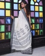 Women Saree with Woven Motifs - Image 4