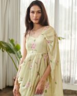 Women Ruffle Saree Dress Pre-stitched Saree - Image 2